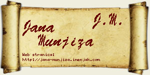 Jana Munjiza vizit kartica